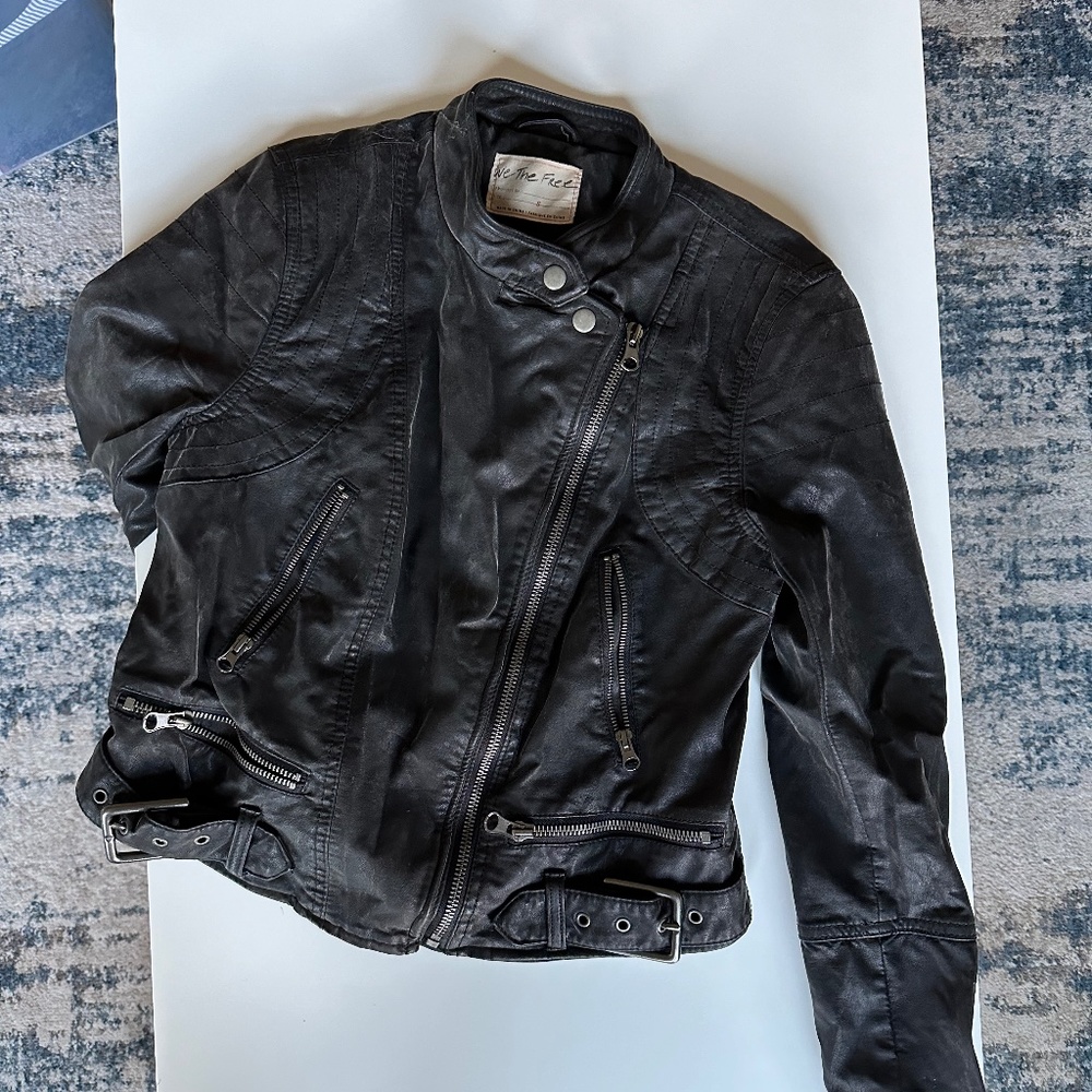 Free People Fenix Vegan Moto Jacket